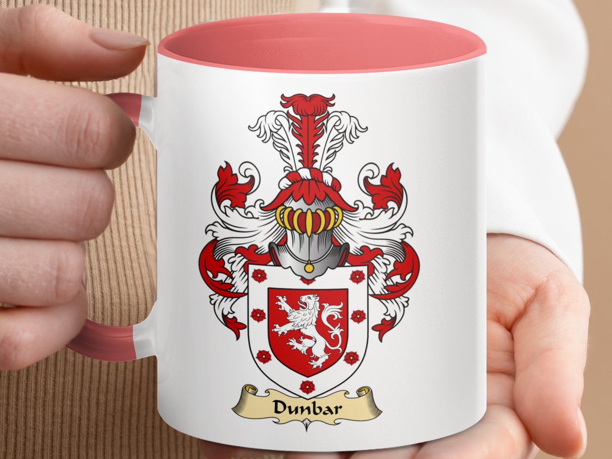 Dunbar Scottish Clan Coat Of Arms Accent Coffee Mug - Living Stone Gifts