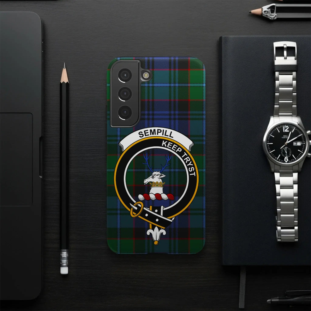 Sempill Keep Tryst Clan Crest Tartan Phone Case