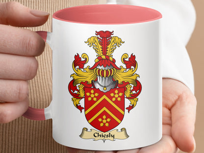 Chiesly Scottish Clan Coat of Arms Accent Coffee Mug - Living Stone Gifts