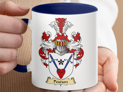 Scottish Clan Surname Pearson Coat of Arms Mug - Living Stone Gifts