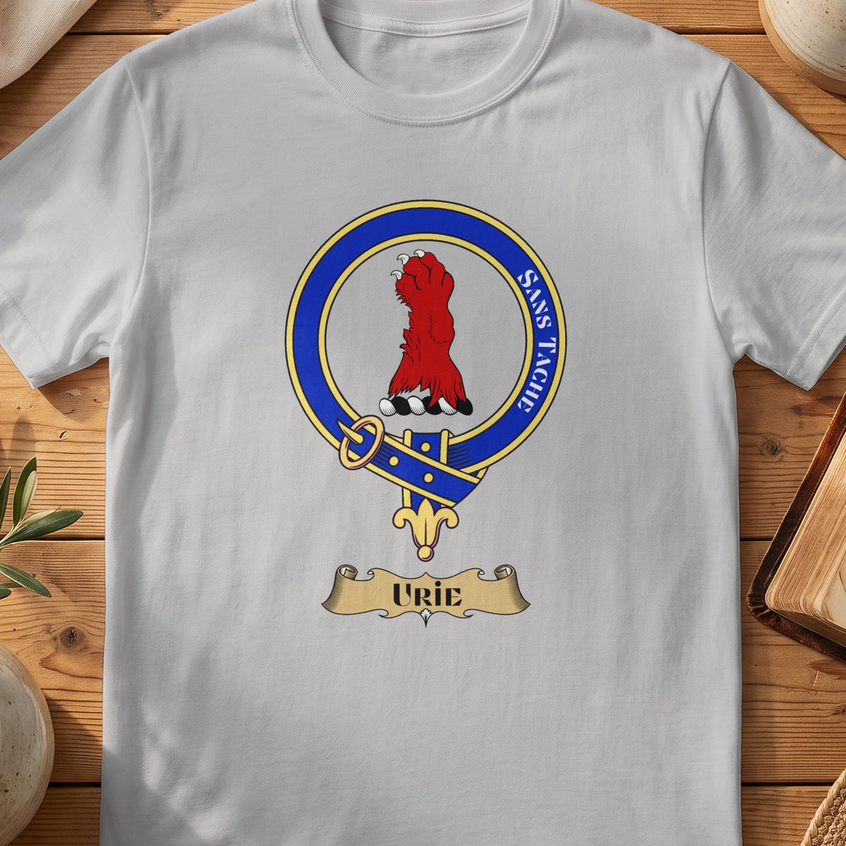 Urie Scottish clan crest T-shirt in Sport Grey