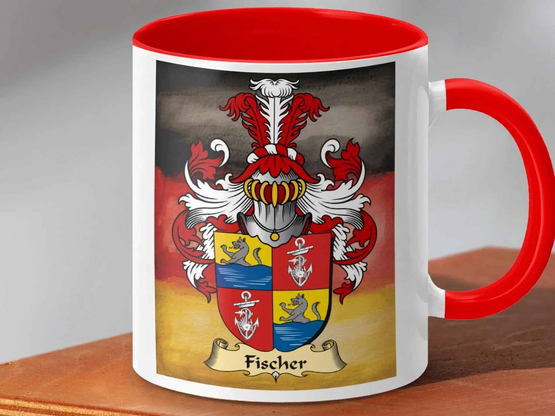 German Lion Emblem and Crest Design Coffee Mug Product