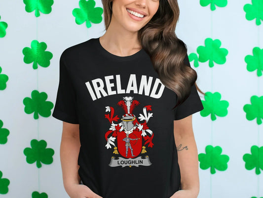 Ireland Loughlin Family Crest Graphic Tee product