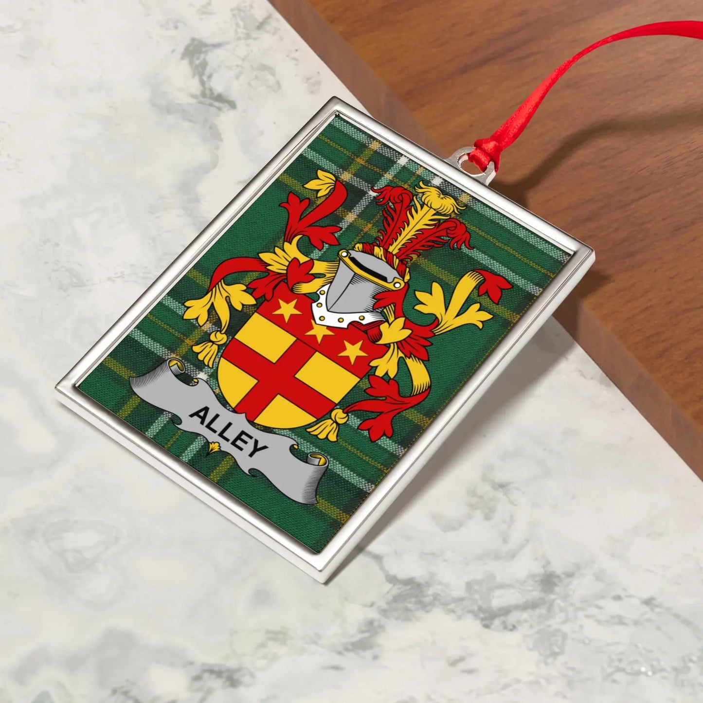 Custom Alley Family Crest Ornament Gift product