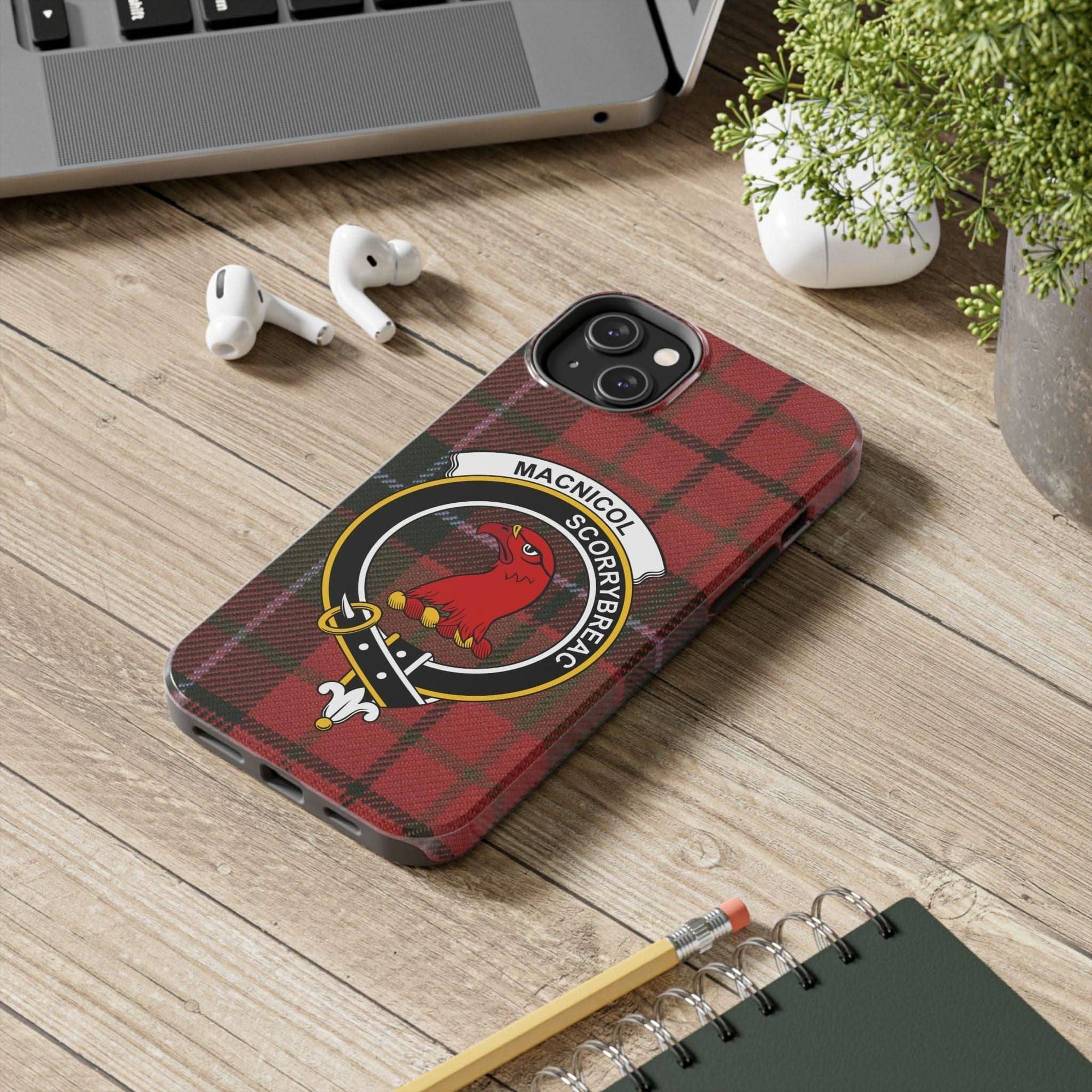 MacNicol Clan Scottish Tartan Cell Phone Case - Celtic Ancestry Gifts