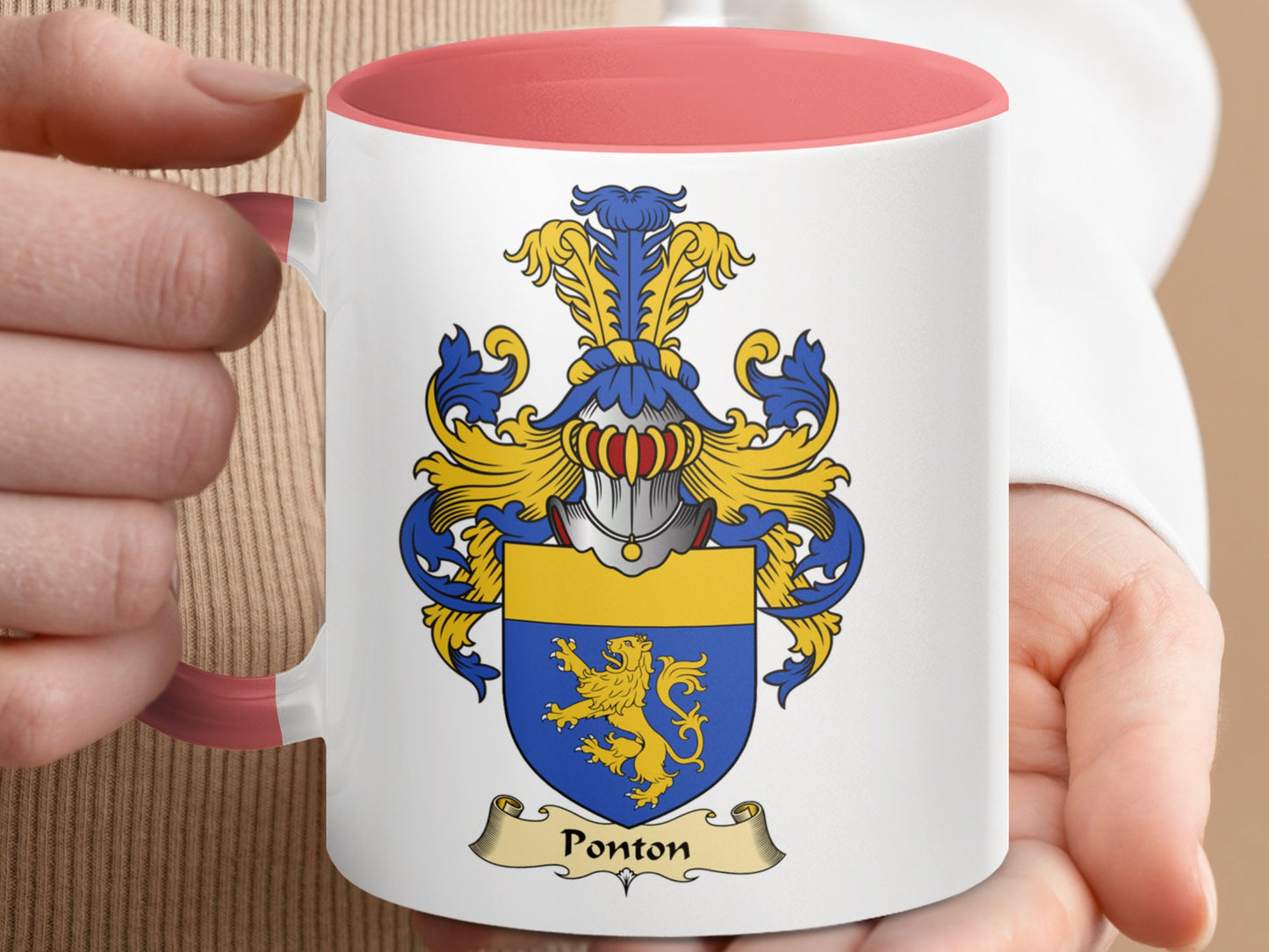 Ponton Scottish Clan Coat of Arms Crest Mug - Living Stone Gifts