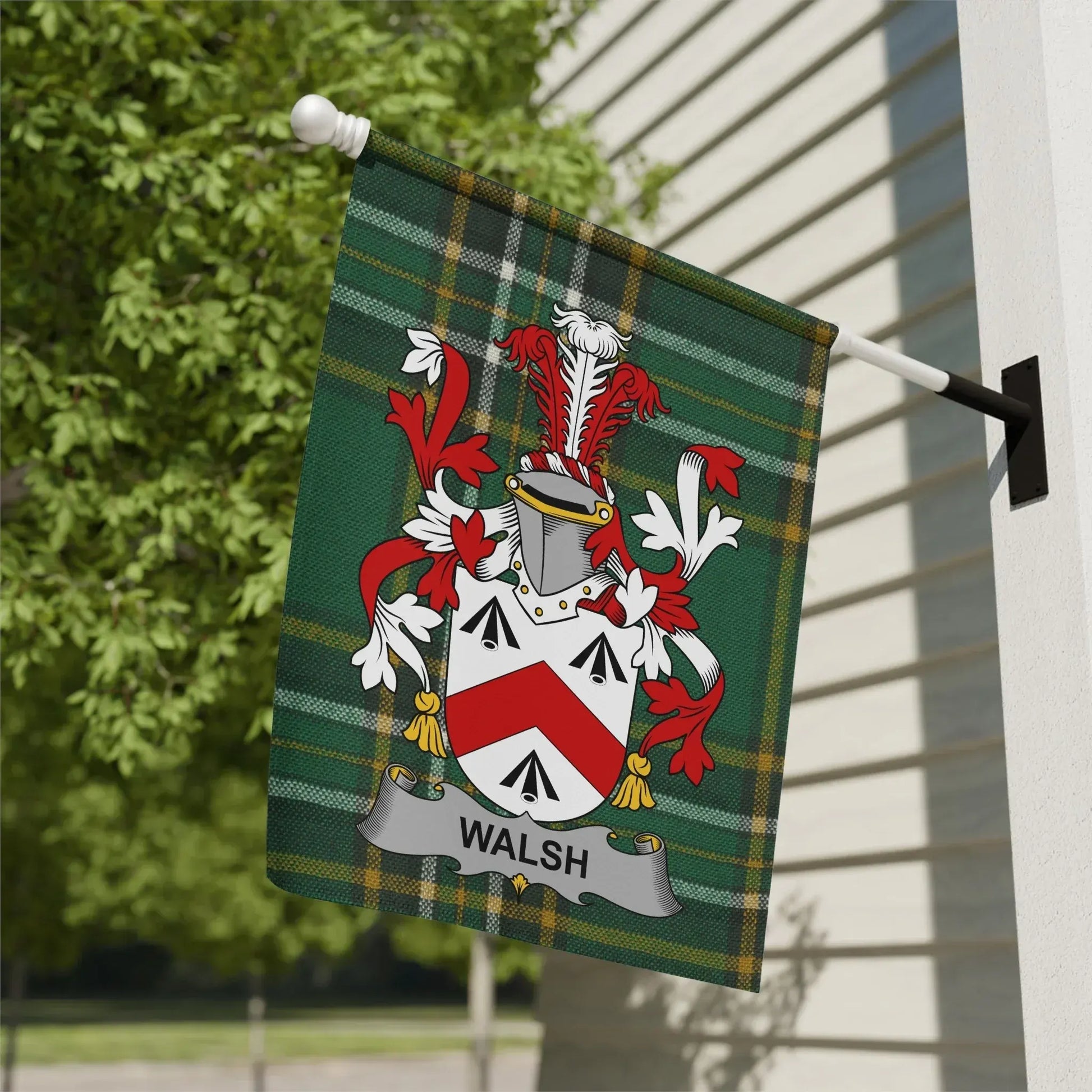 Custom Walsh Family Crest House Flag product type
