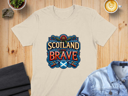 Scotland The Brave Bold Colorful Design T-Shirt - Living Stone Gifts