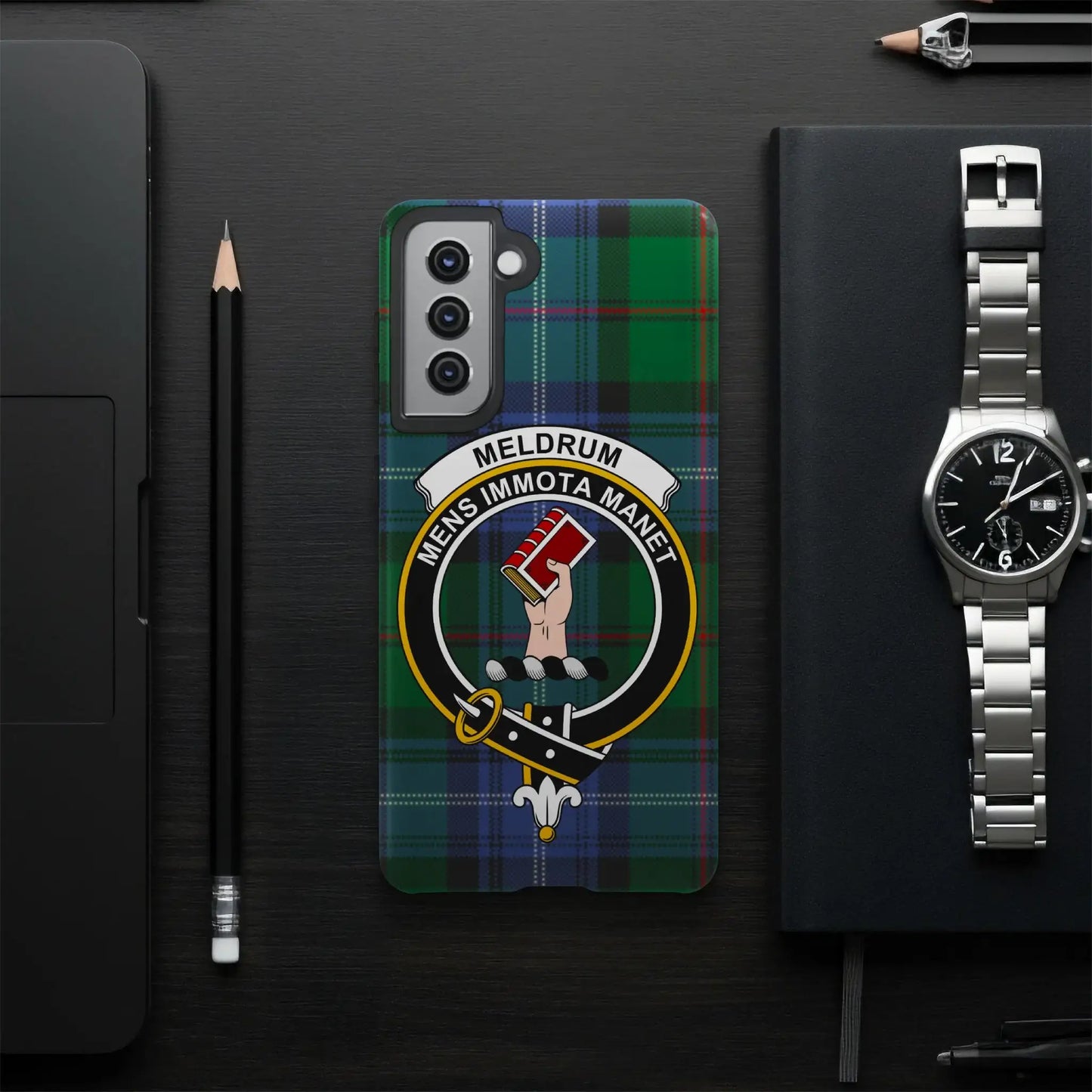 Meldrum Mens Immota Manet Clan Tartan Phone Case