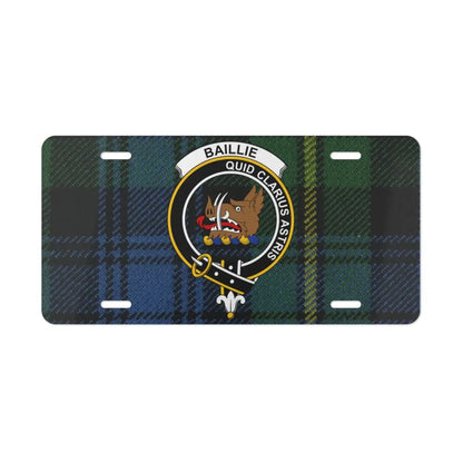 Scottish Clan Baillie Tartan Design License Plate product