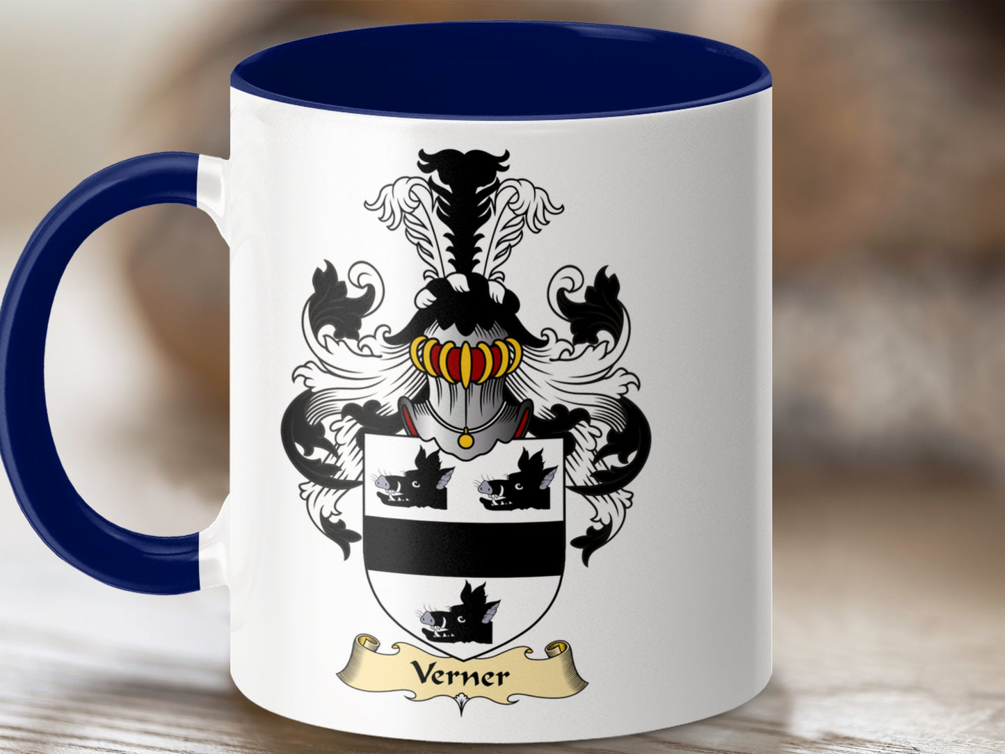 Clan Verner Scottish Coat of Arms Mug - Living Stone Gifts