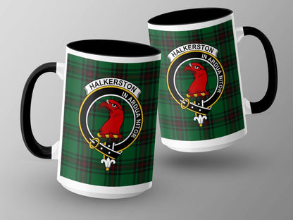 Halkerston In Ardua Nitor Scottish Clan Plaid Crest Mug - Living Stone Gifts