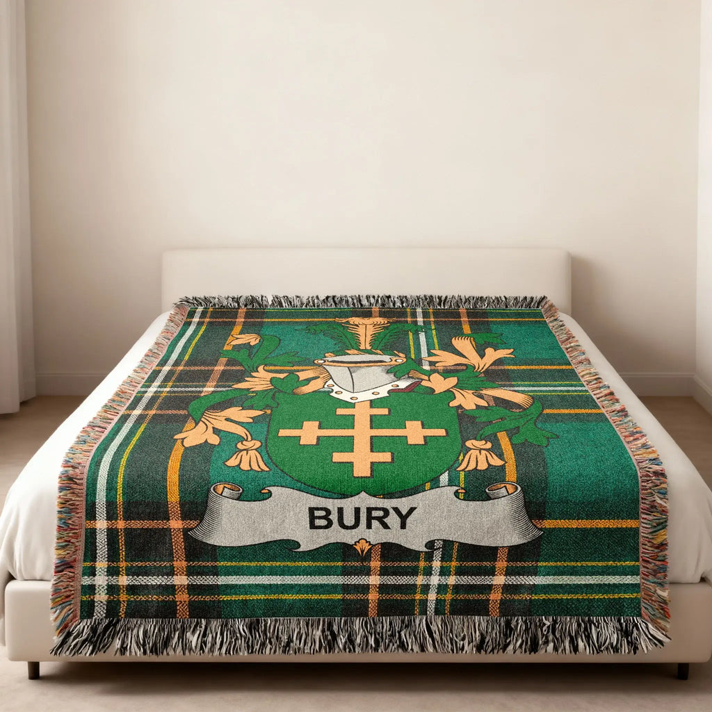 Bury Family Crest Tartan Plaid Design product type