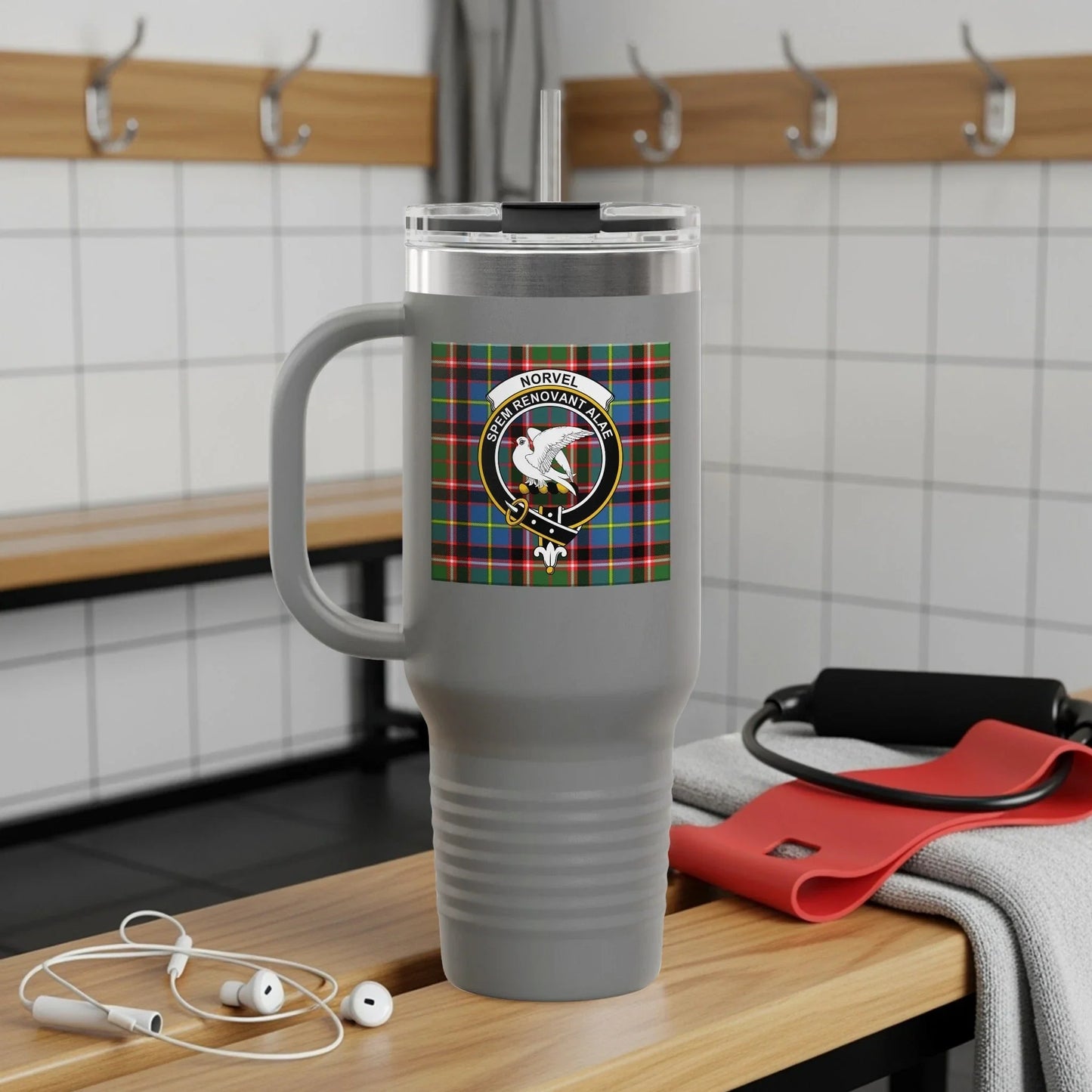 Insulated Mug With Clan Design Tartan Travel Mug product type