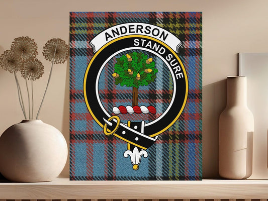 Anderson Clan Tartan Crest Canvas - Celtic Ancestry Gifts