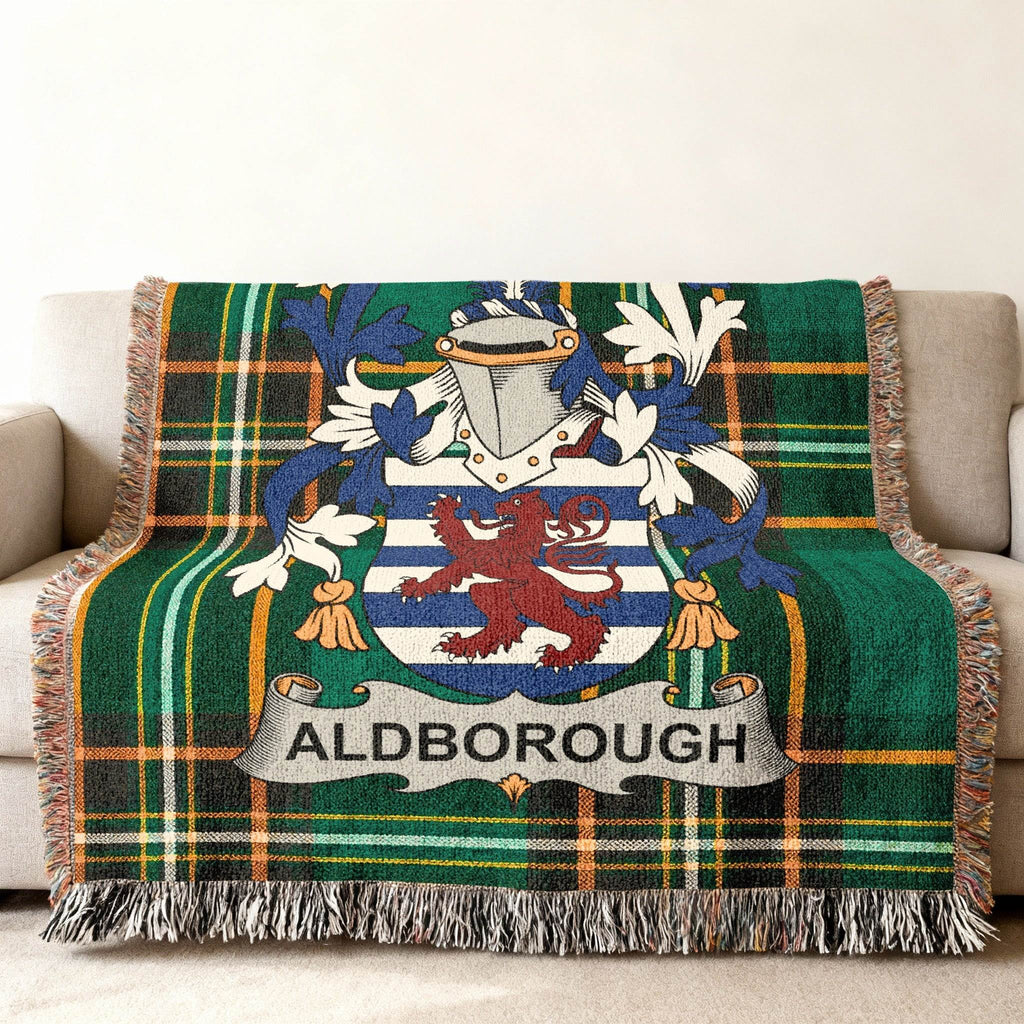 Aldborough Family Crest Plaid Throw Blanket product type
