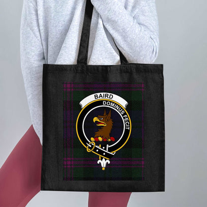 Baird Clan Scottish Tartan Crest Tote Bag - Living Stone Gifts