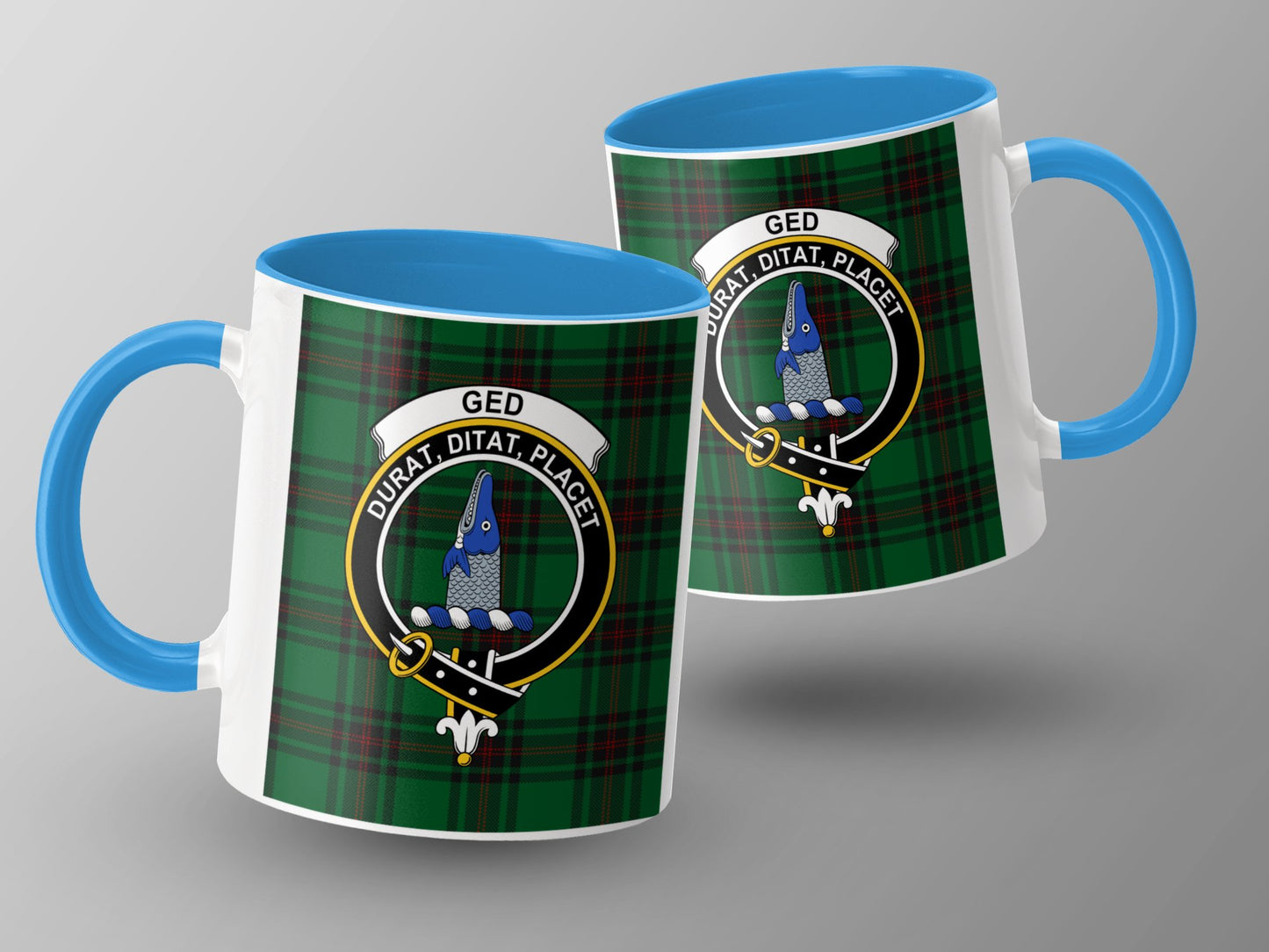 Clan Ged Scottish Tartan Crest Emblem Design Mug - Living Stone Gifts