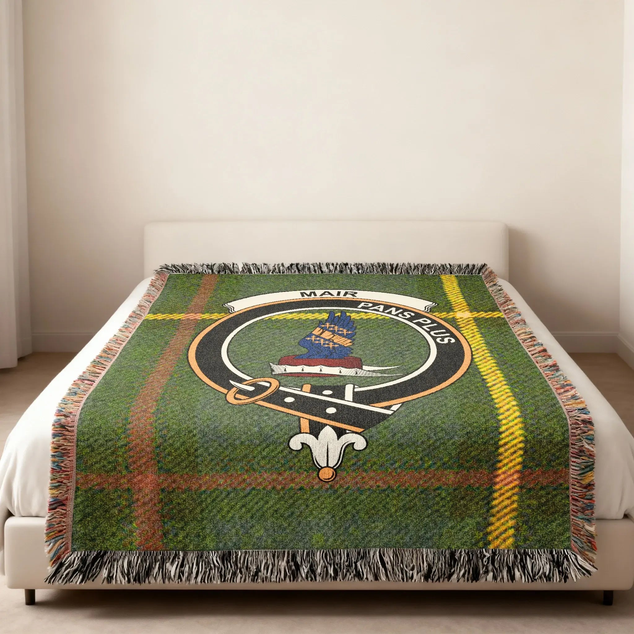 Mair Pans Plus Tartan Pattern Bed Throw Blanket