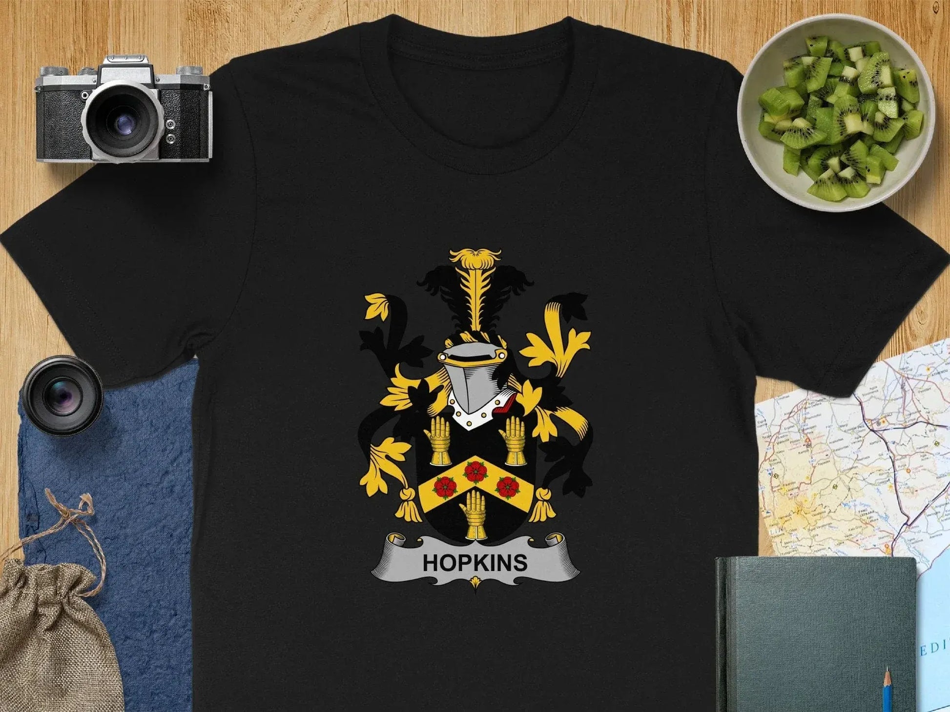 Hopkins Family Coat of Arms Graphic T-Shirt product type