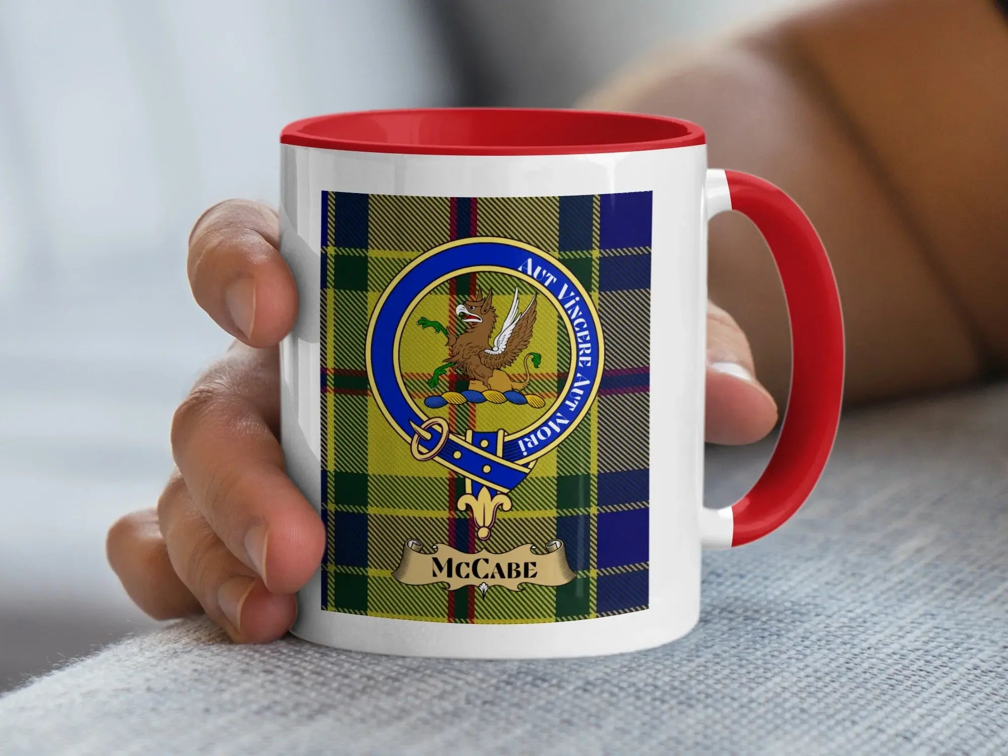 McCabe family crest ceramic mug for everyday coffee and tea