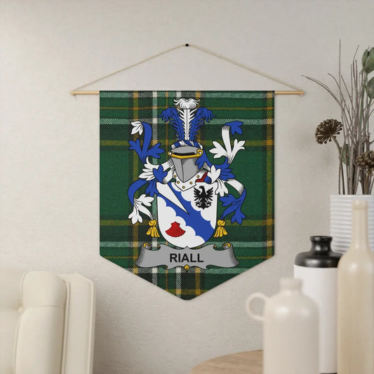 Riall Family Crest Tartan Plaid Banner Wall Product