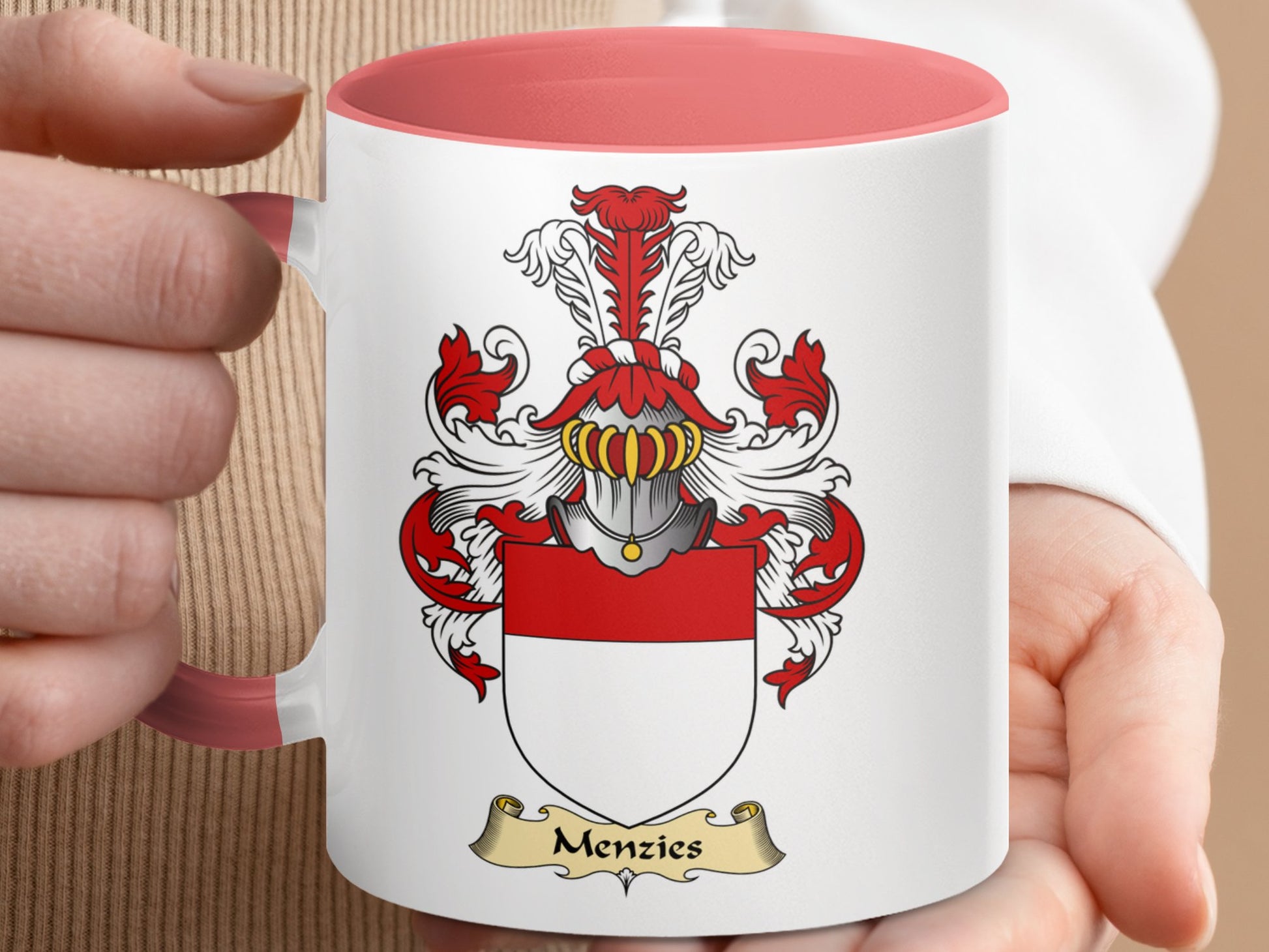 Menzies Scottish Clan Surname Coat of Arms Mug - Living Stone Gifts