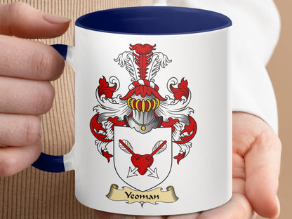 Clan Yeoman Unique Authentic Scottish Coat of Arms Mug - Living Stone Gifts