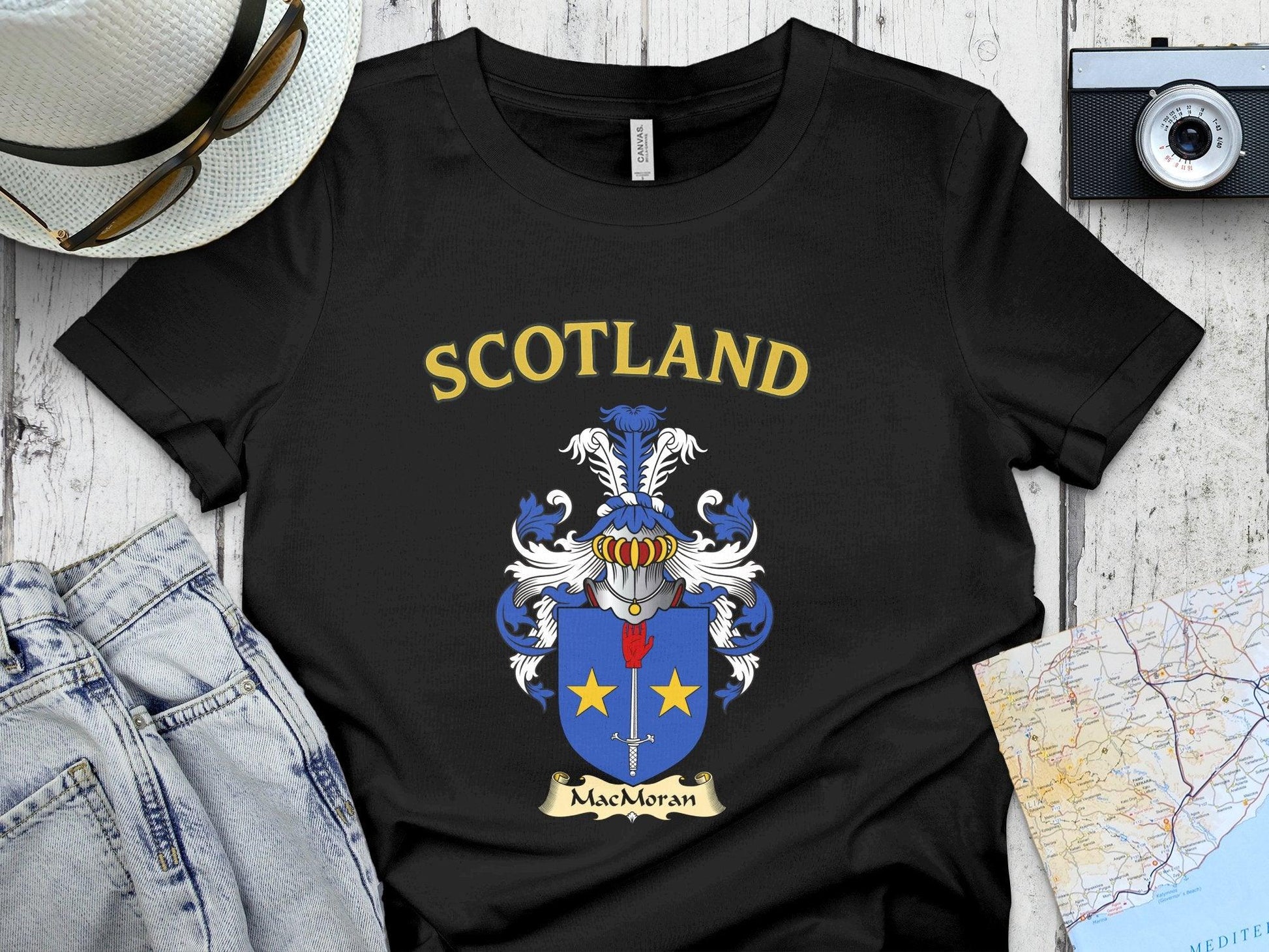 MacMoran Clan Family Crest Scotland T-Shirt - Celtic Ancestry Gifts