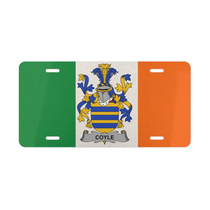 Irish Flag Coyle Family Crest Auto License Plate product