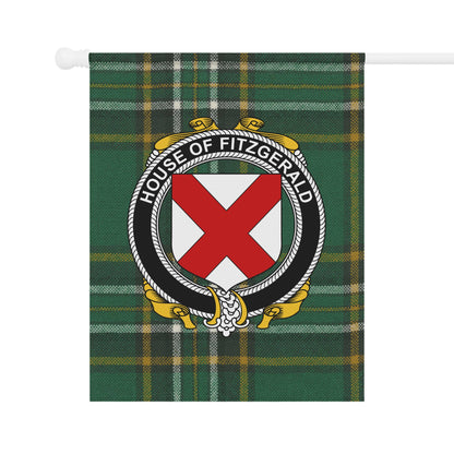 House of Fitzgerald Family Crest Plaid Tartan Flag