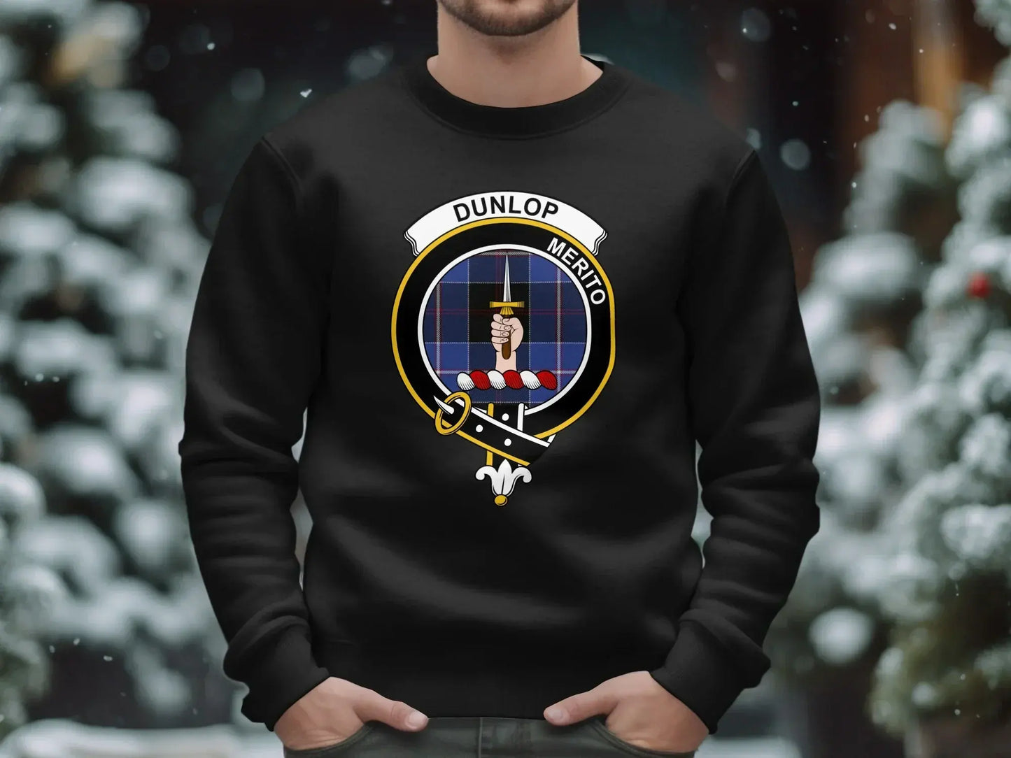 Clan Dunlop Merito Scottish Clan Emblem Sweatshirt product