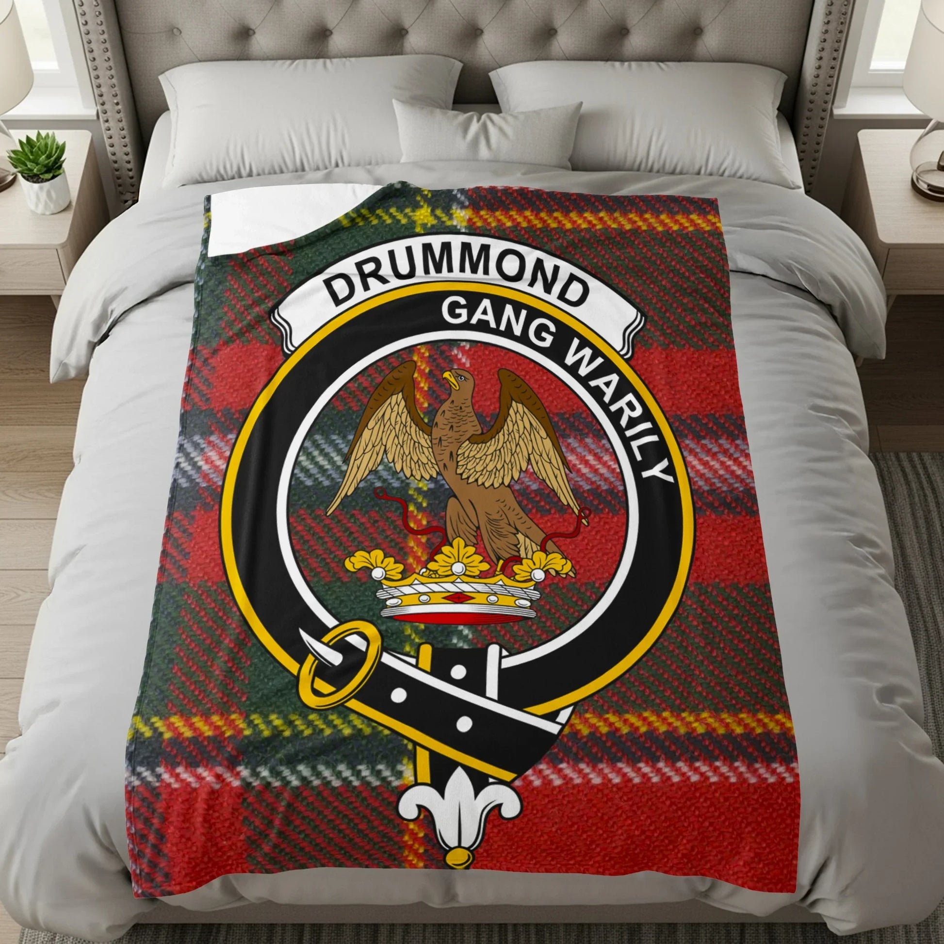 Drummond Gang Warily Emblem Tartan Blanket product