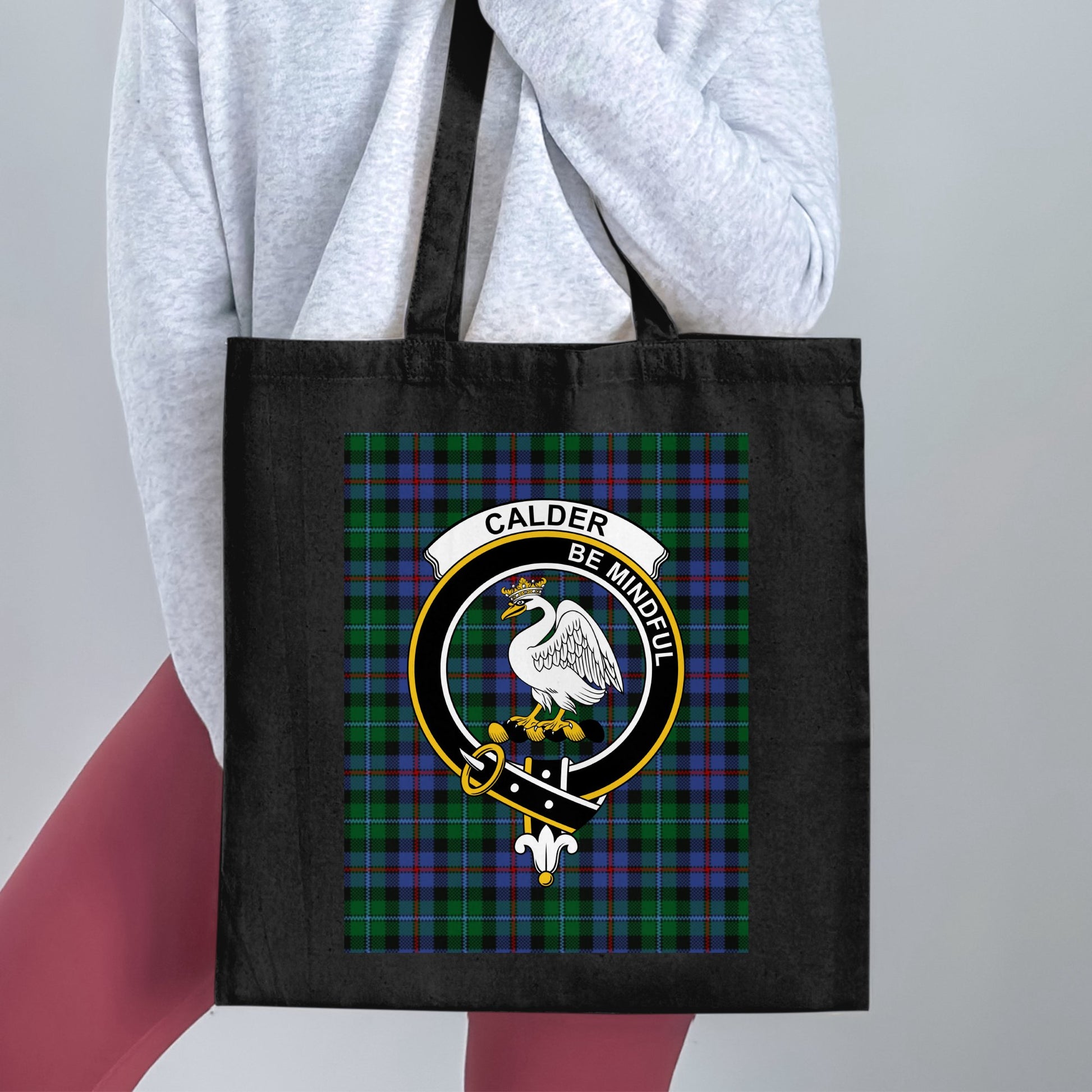 Calder Be Mindful Scottish Tartan Tote Bag - Living Stone Gifts