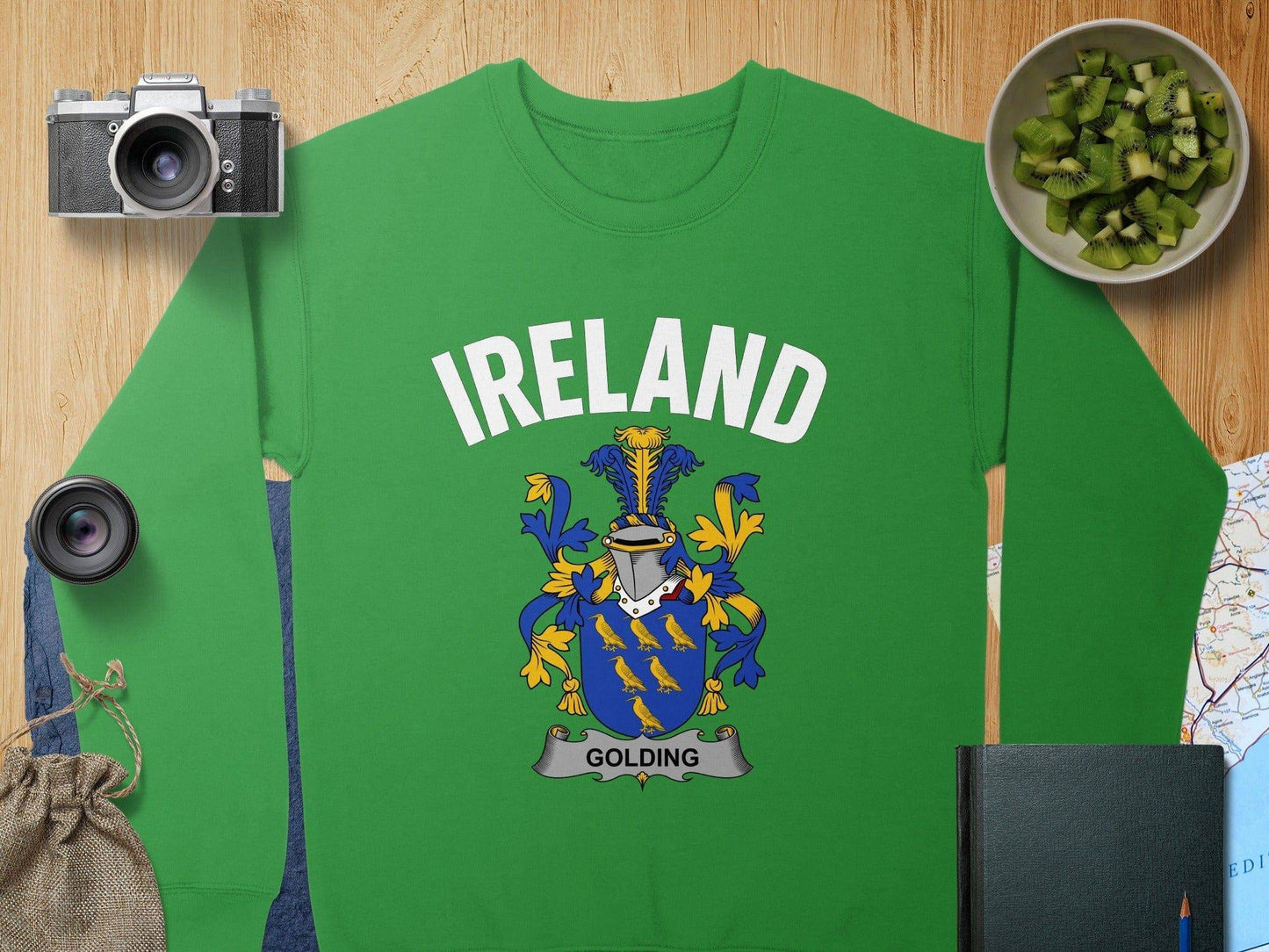 Ireland Golding Crest Print Green Sweatshirt product type