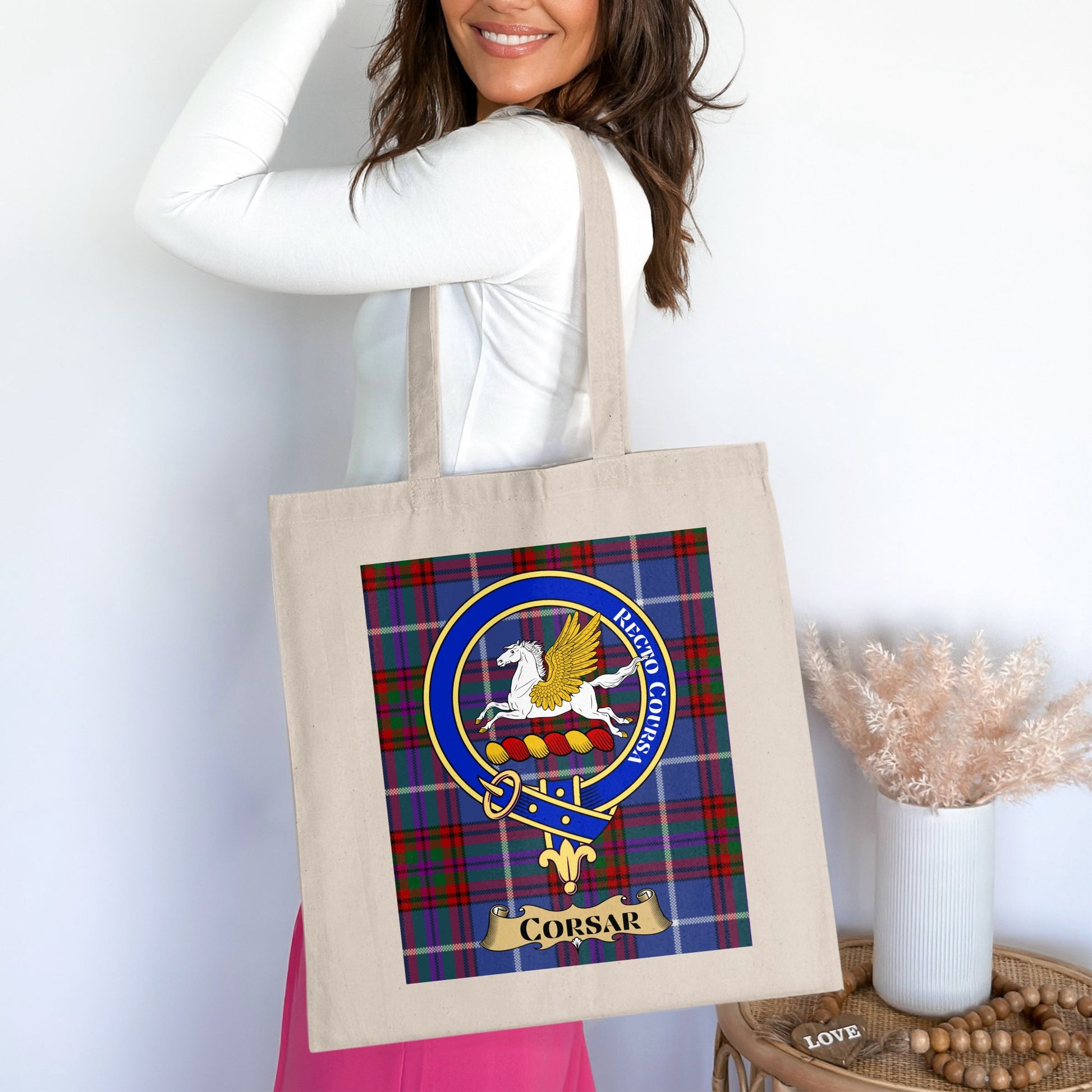 Corsar Recto Corsa Scottish Tartan Tote Bag - Living Stone Gifts