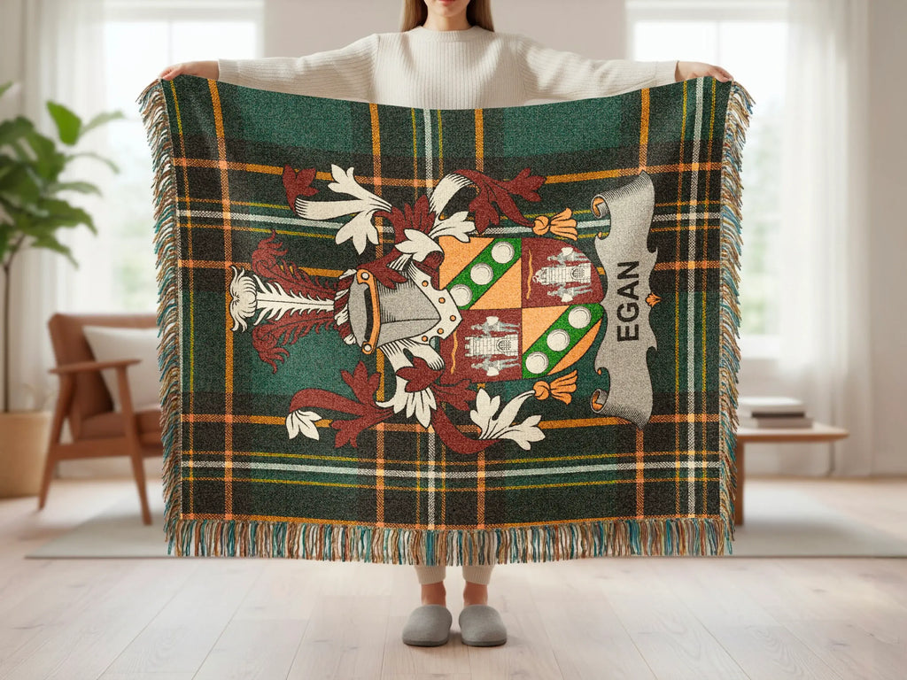 Egan Family Crest Tartan Plaid Woven Blanket Throw product type