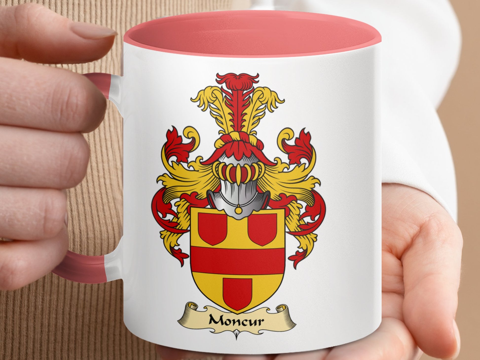 Moncur Coat of Arms Colorful Art Crest Mug - Living Stone Gifts