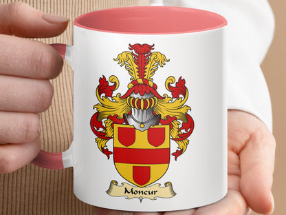 Moncur Coat of Arms Colorful Art Crest Mug - Living Stone Gifts