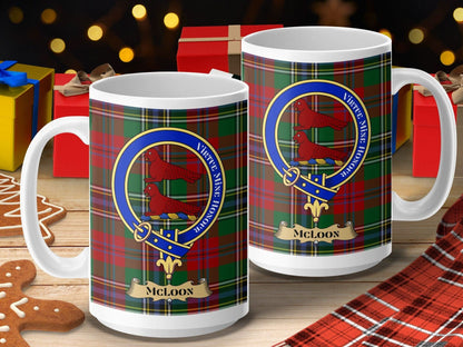 Vibrant McLoon Tartan Clan Crest Mug product