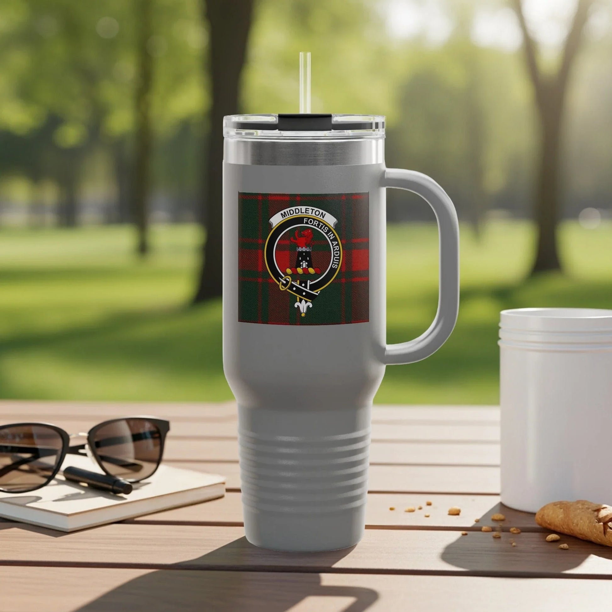 Scottish Clan Crest Travel Tumbler with Handle product