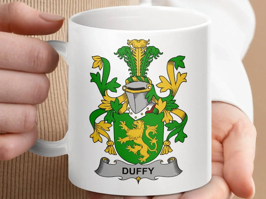 Duffy Surname Irish Family Crest Mug - Celtic Ancestry Gifts