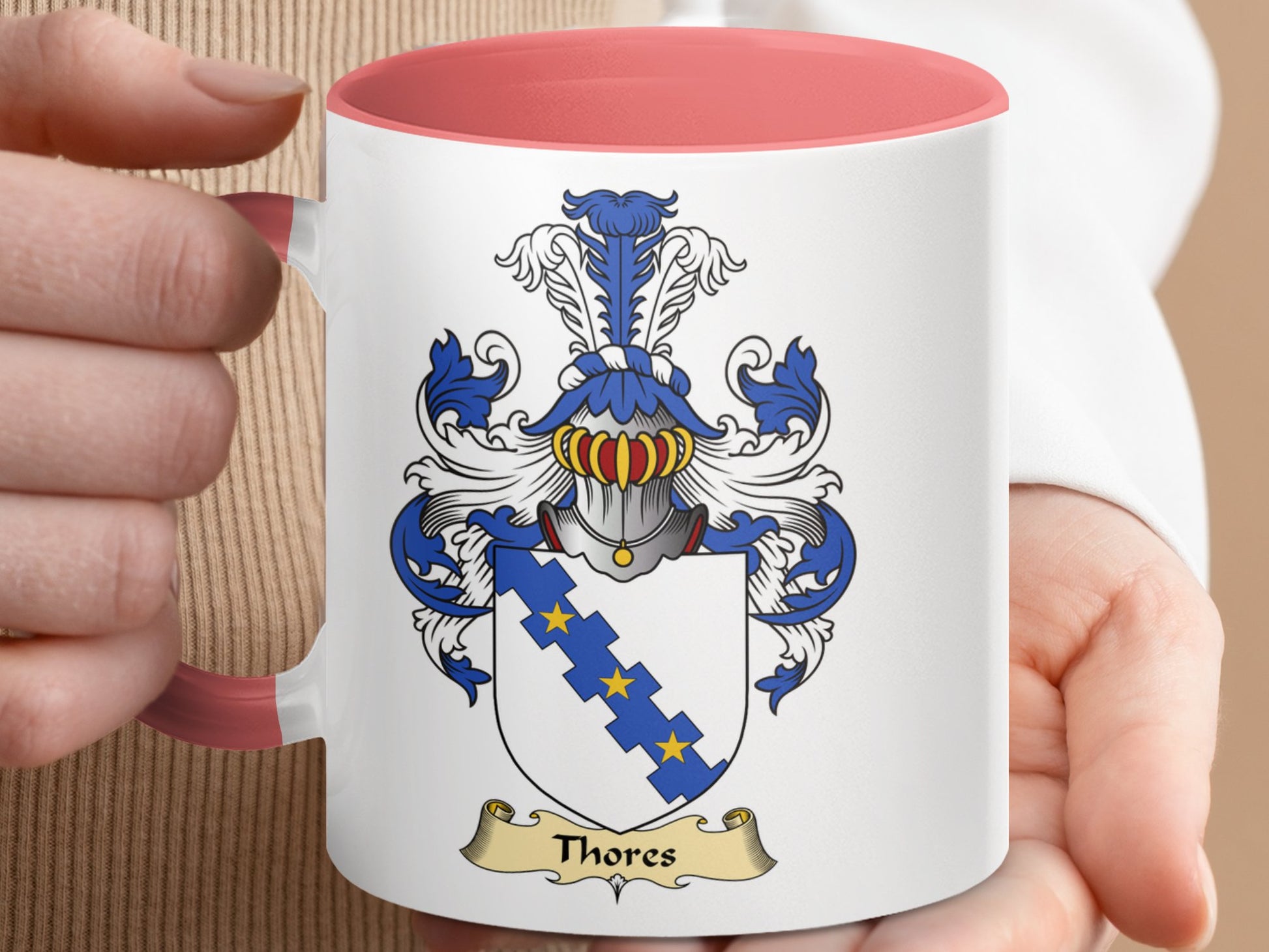 Family Thores Scottish Coat of Arms Mug - Living Stone Gifts