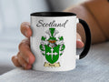 Berry Scottish family crest accent mug with Scotland above the coat of arms design
