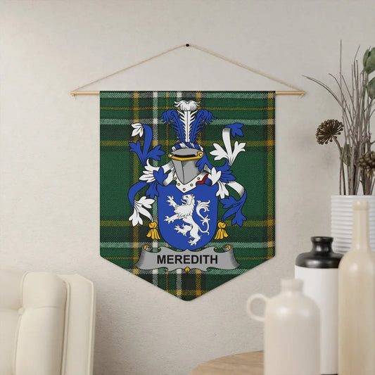 Green Plaid Family Crest Wall Hanging Banner product