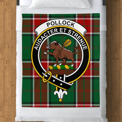 Pollock Audacter et Strenue Scottish Clan Blanket - Living Stone Gifts