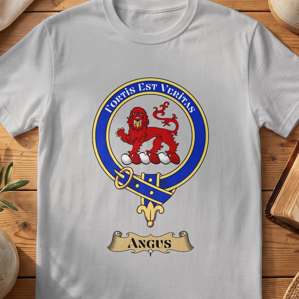 Angus Scottish clan crest T-shirt in Sport Grey