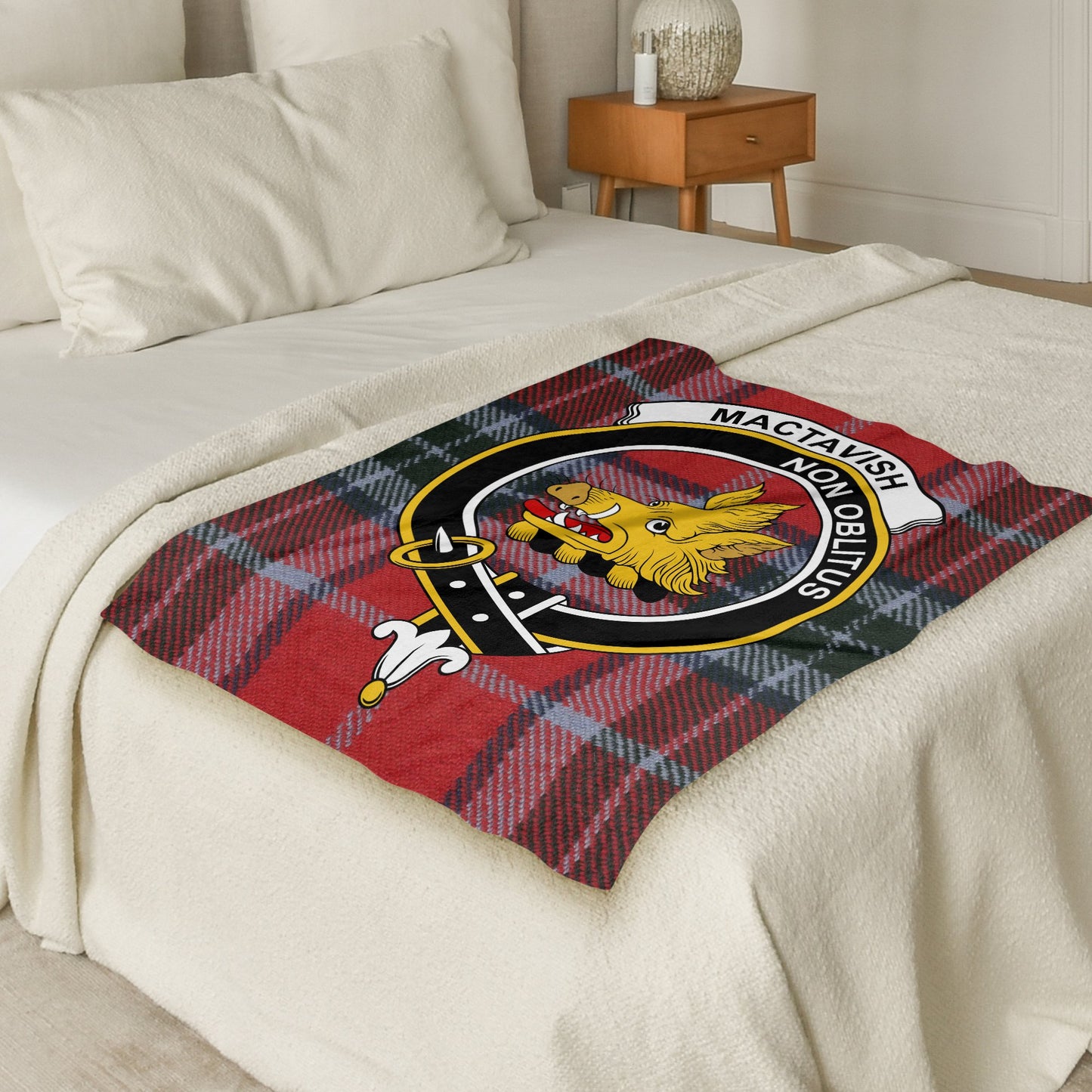 Scottish Clan Mactavish Tartan Throw Blanket - Living Stone Gifts