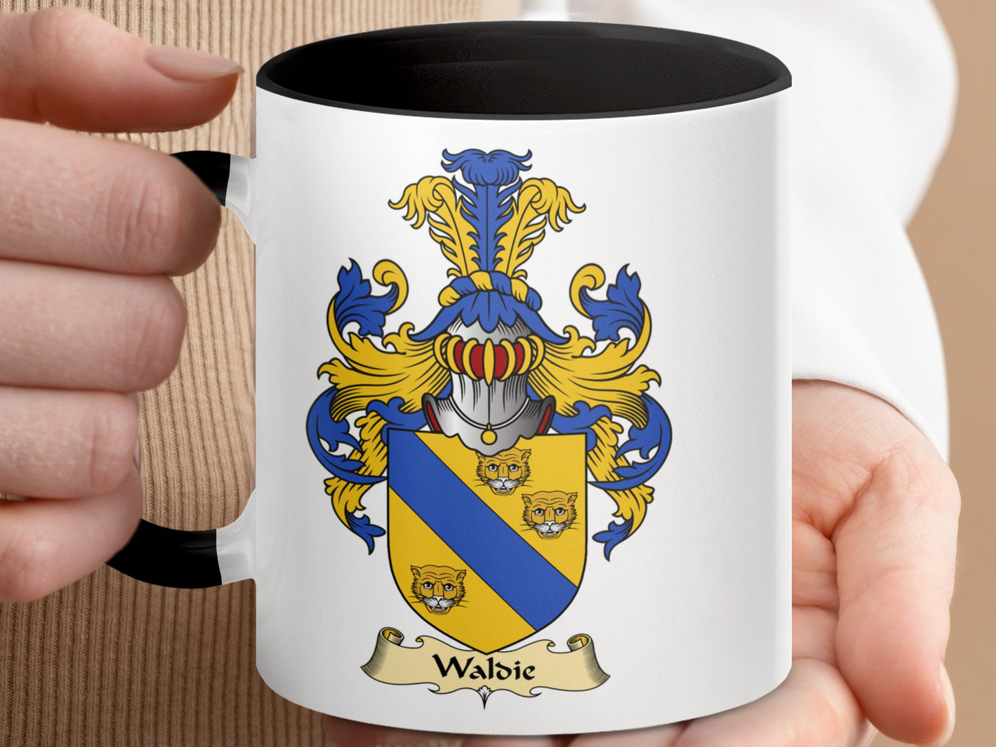 Wabic Scottish Family Crest Coat of Arms Mug - Living Stone Gifts