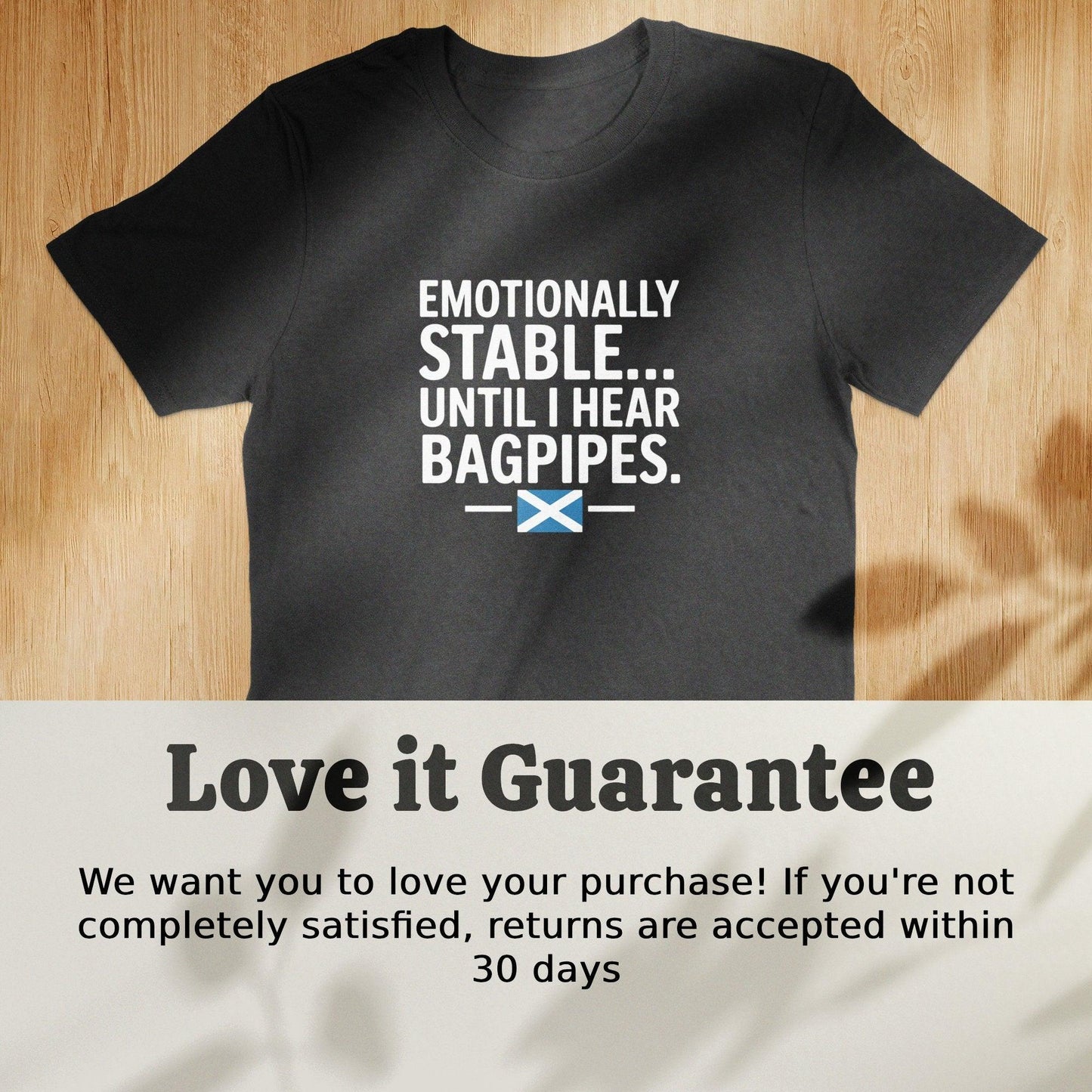 Humor Emotionally Stable Until I Hear Bagpipes T-Shirt - Celtic Ancestry Gifts
